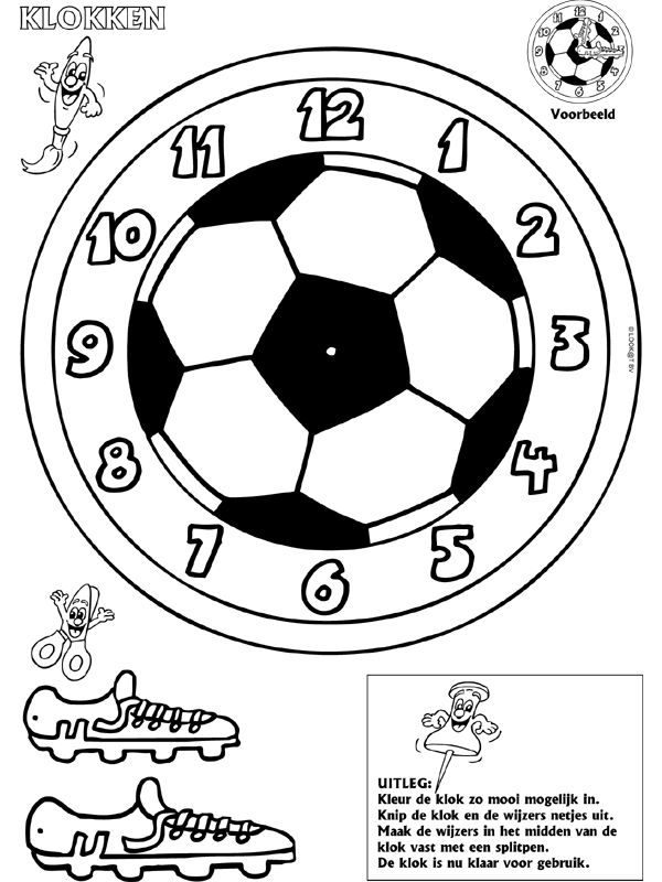 Daarom orgaan Ontslag nemen Voetbal - Klokken maken - Knutselpagina.nl - knutselen, knutselen en nog  eens knutselen.