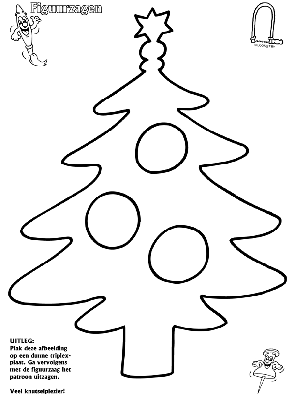 Kerstboom Figuurzagen Knutselpagina.nl knutselen, knutselen en nog eens knutselen.